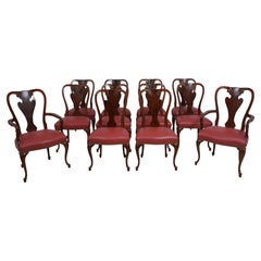 Set of 12 Georgian Style Mahogany Dining Chairs by John Widdicomb