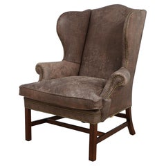 RALPH LAUREN Leather Chippendale Wing Chair