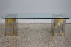 Paul Evans Cityscape Mid-Century Modern Mixed-Metal Coffee Table, circa 1960s