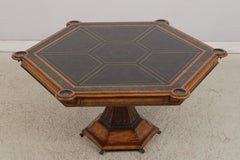 MAITLAND SMITH Large Walnut Leather Top Game Table