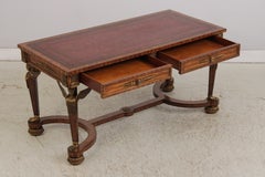 Maitland Smith French Empire Desk, Mahogany & Leather, Circa 2000