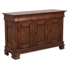 English Hand Crafted Distressed Oak Sideboard Cabinet