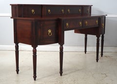 Ralph Lauren Mahogany Sideboard with Brass Lion Head Pulls Circa 1990s