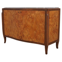 Bloomingdale's 1960s Italian Marble Top Credenza in Mahogany & Maple