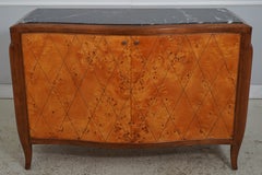 Bloomingdale's 1960s Italian Marble Top Credenza in Mahogany & Maple
