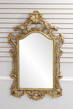 Ornate Gold Leaf Giltwood Frame Mirror