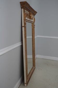 French Louis XVI 19th Century Rams Head Pier Mirror