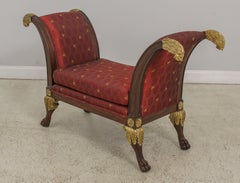 MAITLAND SMITH Large Regency Style Lion Head Bench