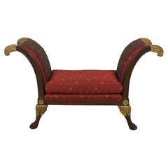 MAITLAND SMITH Large Regency Style Lion Head Bench