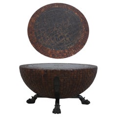 Coconut & Bronze Mounted Coffee Table