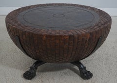 Coconut & Bronze Mounted Coffee Table