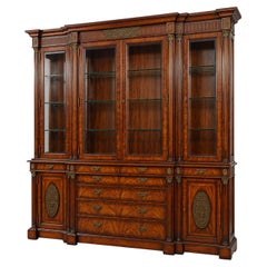 THEODORE ALEXANDER Flame Mahogany Breakfront China Cabinet