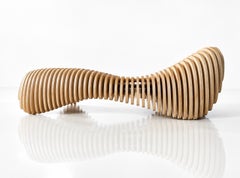 Sculptural Birch Plywood Chaise Longue, Modern Design, Italy, New