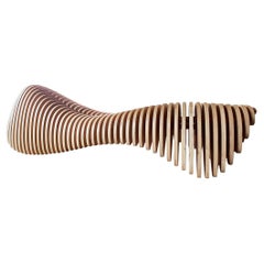 Sculptural Birch Plywood Chaise Longue, Modern Design, Italy, New