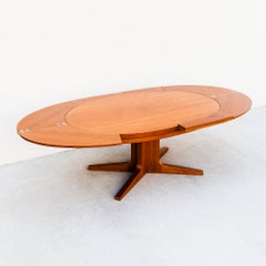 Iconic Dyrlund Lotus Flip-Flap Oval Dining Table in Teak, Danish Mid Century