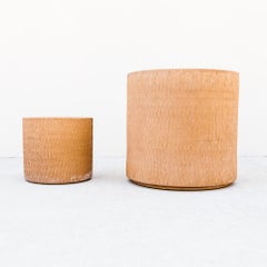 Extra Large Gainey Sgraffito Ceramic Planter Pot, California Mid Century Modern