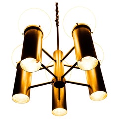 Vintage Mid Century Five Globe Chandelier by Feldman