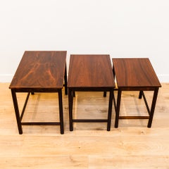 Restored Danish Mid Century Modern Rosewood Nesting Tables