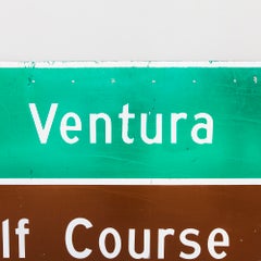 Retired Southern California Freeway Sign - Ventura / Golf Course