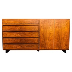 Restored 1950s Walnut Sideboard by Widdicomb, American Mid Century Modern