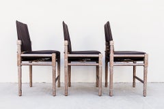 Chaises de bar Richard Wrightman « Chatwin » en chêne blanc et cuir