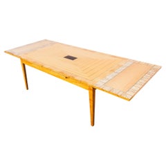 Giorgio Collection Italian Satinwood Expandable Dining Table