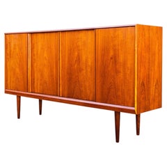 Restored 1960s Danish Modern Teak Highboard in the Style of Gunni Omann