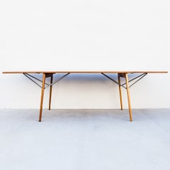 Rare 1950s Danish Modern Teak & Oak Dining Table by Borge Mogensen, Model 162