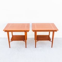 Mid Century Floating Top Teak Side Tables by Robsjohn-Gibbings for Widdicomb