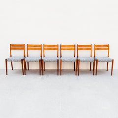 Restored 1970s Solid Teak Scandinavian Dining Chairs by Svegards