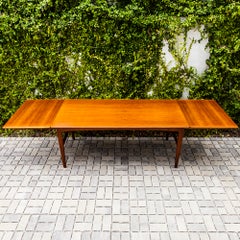 Table de salle à manger en teck de style « Mid-Century Modern » danois des années 1960, restaurée, signée Knud Andersen