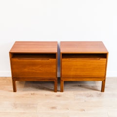 Vintage Restored Danish Modern Teak Nightstands by Arne Wahl Iversen