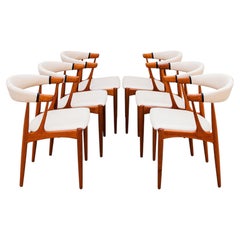 Restored 1960s Danish Modern Dining Chairs by Johannes Andersen, Model BA 113