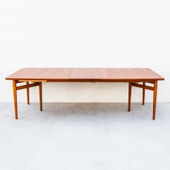 Restored Arne Vodder Model 201 Danish Modern Teak Extension Dining Table