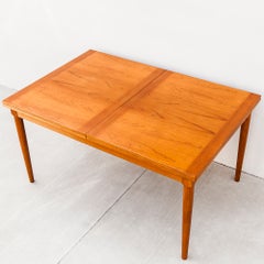 Vintage Danish Modern Expandable Flip Top Dining Table by Skovmand & Andersen