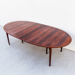 Vintage Arne Vodder Danish Modern Rosewood Extension Dining Table, Model 212