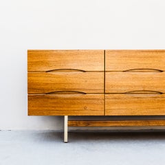 Restored Mid Century Modern Nine Drawer Lowboy Dresser by American of Martinsvil