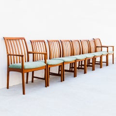 Vintage Folke Ohlsson for Dux Swedish Mid Century Modern Teak Dining Chairs