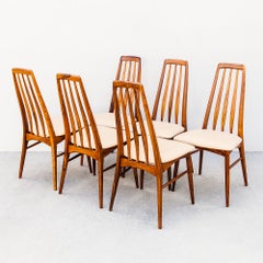 Restored Danish Mid Century Modern Rosewood "Eva" Dining Chairs by Niels Koefoed