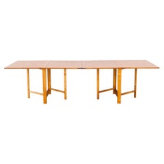 Signed Bruno Mathsson "Maria" Folding Flap Teak Expandable Dining Table, 1960s