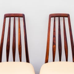Restored Danish Mid Century Modern Rosewood "Eva" Dining Chairs by Niels Koefoed