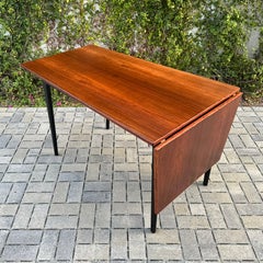 Restored Danish Modern Rosewood Drop Leaf Expandable Writing Desk