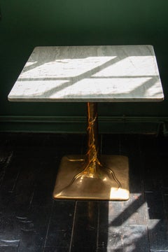 Flora Center Table by Florence Lopez, Bronze Base & Marble Top