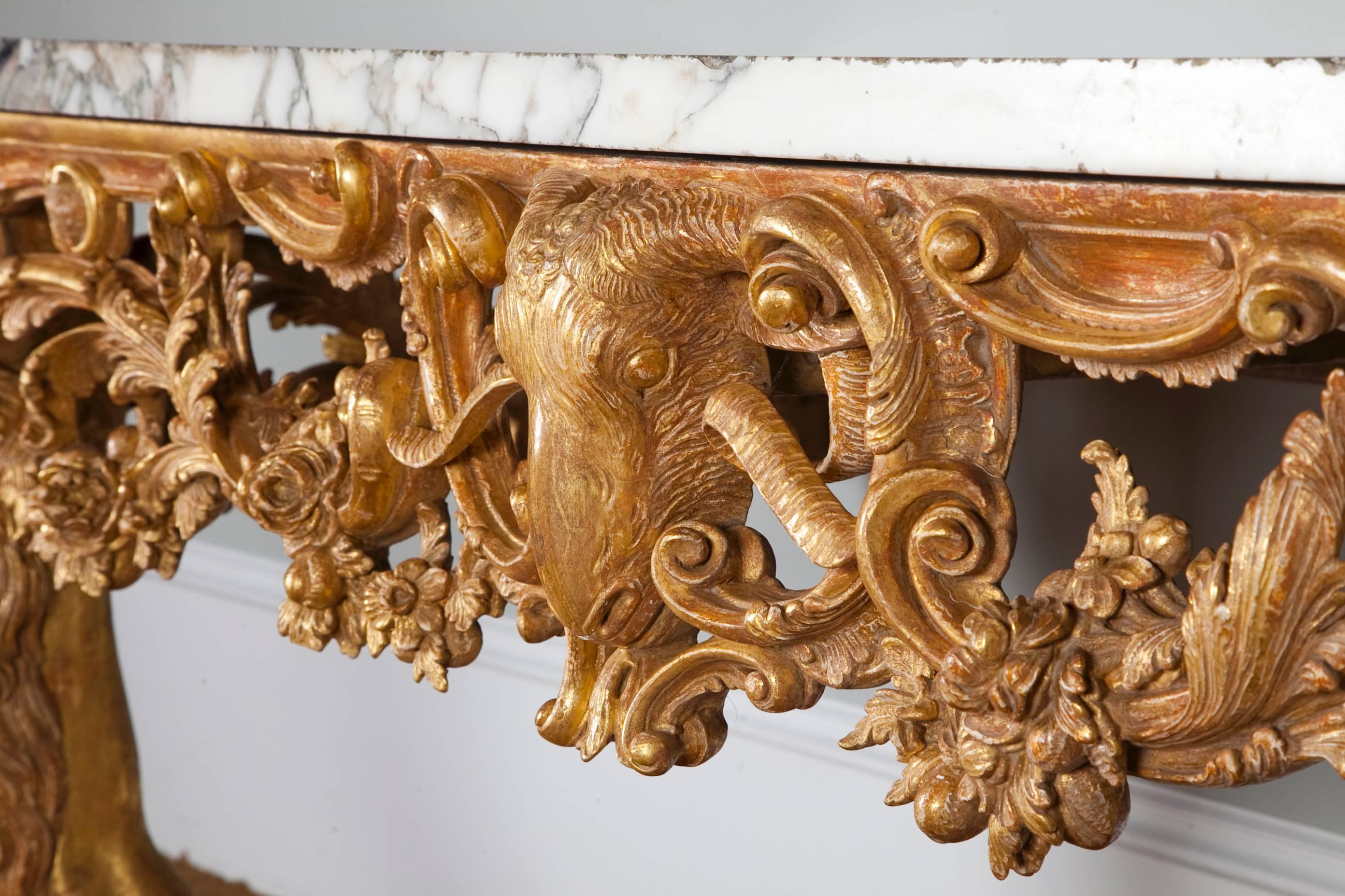 18th Century George II Giltwood Console Table For Sale