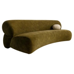 PIPA Sculptural Curved Velvet Sofa by Sergio Prieto for Dovain Studio