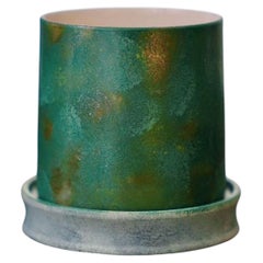 Contemporary Chinese Lacquer Whiskey Tumbler with Ceramic Rest
