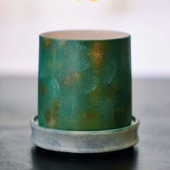 Contemporary Chinese Lacquer Whiskey Tumbler with Ceramic Rest