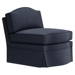 Felix Slipper Chair, Prussian Linen