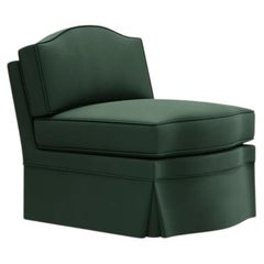 Felix Slipper Chair, Olive Linen
