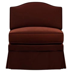 Fauteuil Felix Slipper, velours couleur cannelle